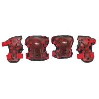 Набор защиты Tech Team Safety Line 300, цвет черно-красный (размер M)